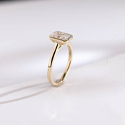 3.0 CT Radiant Cut Bezel Moissanite Engagement Ring