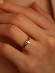 0.30 CT Pear  Lab Grown Diamond Solitaire Engagement Ring