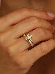 0.36 TCW Round Cut Open Wedding Band