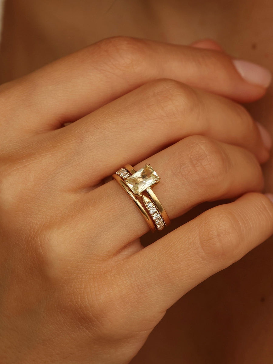 0.36 TCW Round Cut Open Wedding Band