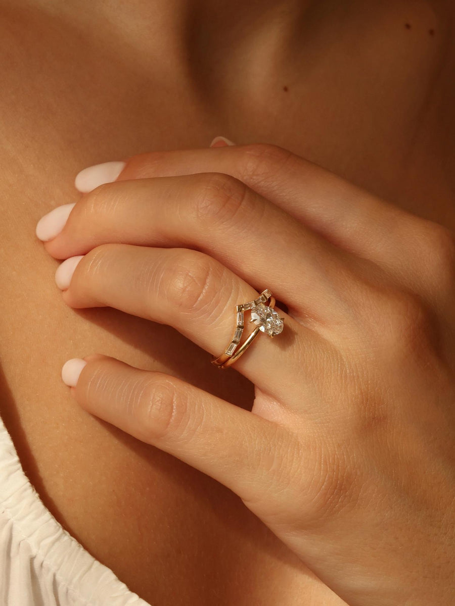 Oval cut lab grown diamond solitaire engagement ring, 1.0 to 3.0 carats, set in timeless prong design on polished gold band