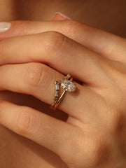 Oval cut lab grown diamond solitaire engagement ring, 1.0 to 3.0 carats, set in timeless prong design on polished gold band