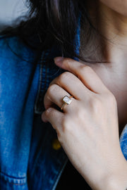 3.0 CT Radiant Cut Bezel Moissanite Engagement Ring