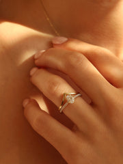 Oval cut lab grown diamond pavé engagement ring, 0.50 to 1.50 carats, with side stones in elegant prong setting on gold band