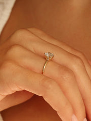 Round cut lab grown diamond solitaire engagement ring, 1.50 to 3.50 carats, set in timeless prong design on polished gold band