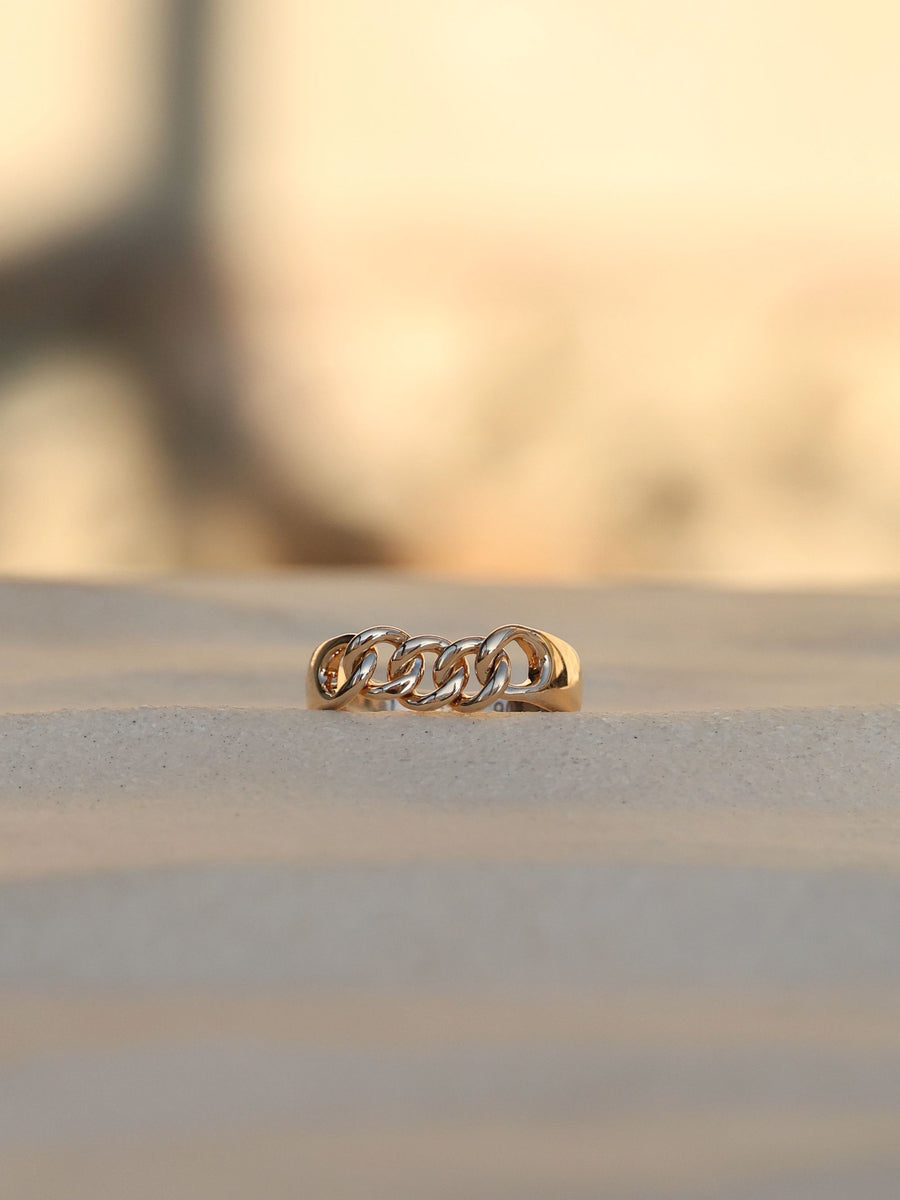 Chain Plain Style Wedding Band