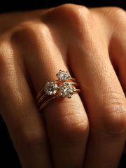 Round cut lab grown diamond solitaire engagement ring, 1.50 to 3.50 carats, set in timeless prong design on polished gold band