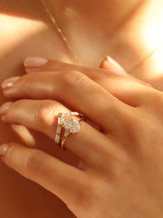 Oval cut lab grown diamond cluster engagement ring, 1.0 to 3.0 carats, featuring multiple accent stones set in a polished gold band