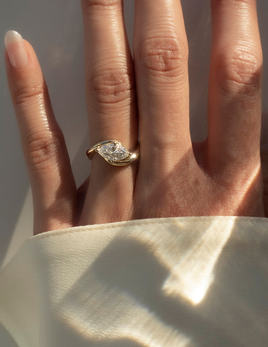 0.50 -3.0 CT Marquise Cut Lab Grown Diamond Solitaire Engagement Ring