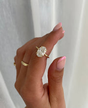 2.68 CT Oval CVD Lab Grown Diamond Solitaire Style Engagement Ring