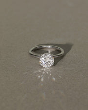 1.0 - 3.0 CT Round  Lab Grown Diamond Solitaire Setting Engagement Ring