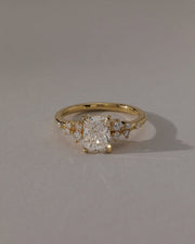 1.5 - 3.5 CT Elongated Cushion  Lab Grown Diamond Cluster Style Engagement Ring