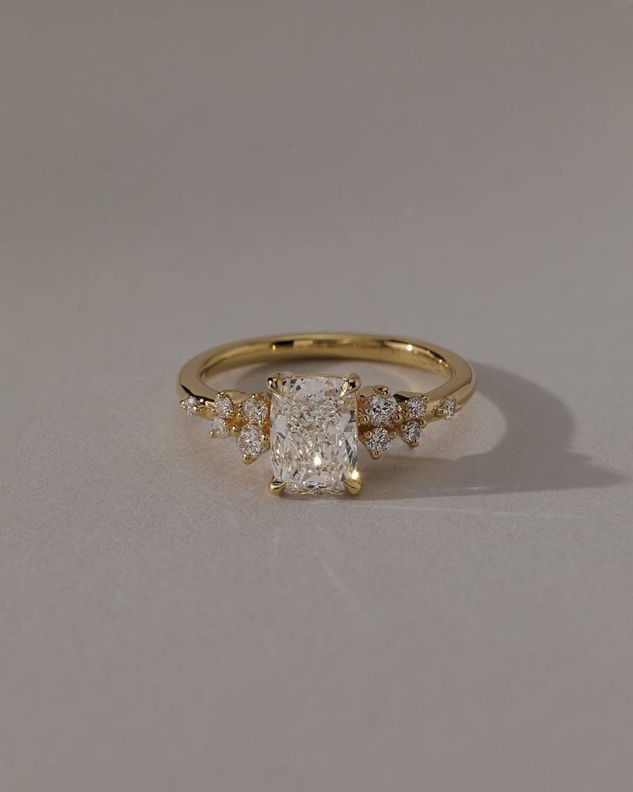 1.5 - 3.5 CT Elongated Cushion  Lab Grown Diamond Cluster Style Engagement Ring