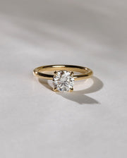 1.47 - 3.47 CT Round Lab Grown Diamond Solitaire Style Engagement Ring