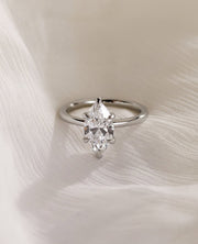 1.0-3.0 CT Marquise⁠  Lab Grown Diamond Solitaire Style Engagement Ring