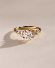 1.0-3.0 CT Round⁠ Lab Grown Diamond Cluster Style Engagement Ring