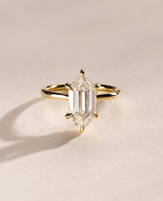 1.0-3.0 CT Hexagon⁠ Lab Grown Diamond Hidden Halo Style Engagement Ring