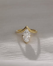 1.0-3.0 CT Marquise  Lab Grown Diamond Unique Style Engagement Ring