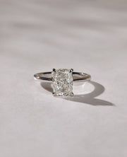 1.70 -3.70 CT Elongated Cushion Lab Grown Diamond Solitaire Style Engagement Ring