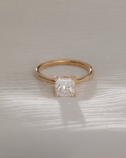1.65-3.50 CT Princess  Lab Grown Diamond Solitaire Engagement Ring + 0.51 ct princess - E VS1