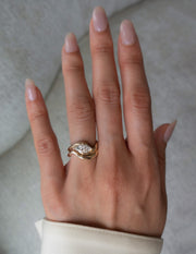 1.0 CT-2.0 CT  Marquise Cut Lab Grown Diamond Solitaire Setting Bridal Set