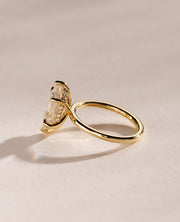 1.0-3.0 CT Hexagon⁠ Lab Grown Diamond Hidden Halo Style Engagement Ring