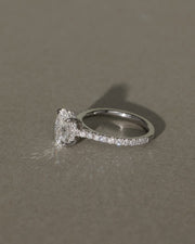 1.01 - 3.01 CT Oval Lab Grown Diamond Pave Style Engagement Ring