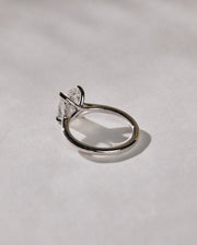 1.70 -3.70 CT Elongated Cushion Lab Grown Diamond Solitaire Style Engagement Ring