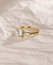 1.0-3.0 CT Round⁠  Lab Grown Diamond Three Stone Style Engagement Ring