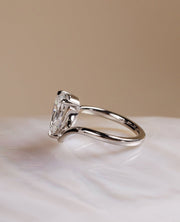 1.0-3.0 CT Pear⁠ Lab Grown Diamond solitaire Style Engagement Ring