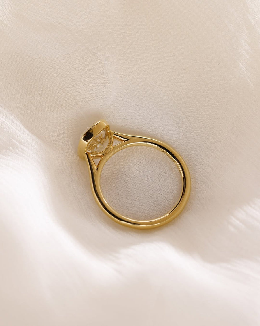 1.52-3.52 CT Elongated Cushion⁠  Lab Grown Diamond Bezel Style Engagement Ring