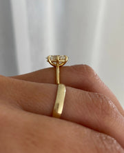 2.68 CT Oval CVD Lab Grown Diamond Solitaire Style Engagement Ring