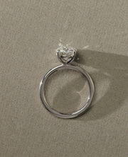 1.0 - 3.0 CT Round  Lab Grown Diamond Solitaire Setting Engagement Ring