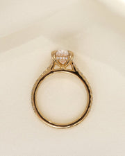 1.83 - 3.83 CT Oval  Lab Grown Diamond Pave Style Engagement Ring