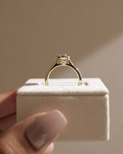 1.53-3.50 CT Oval  Lab Grown Diamond Solitaire Setting Engagement Ring