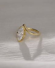 1.0-3.0 CT Marquise  Lab Grown Diamond Unique Style Engagement Ring