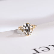 5.0 CT Old European Cushion Cut Vintage Moissanite Engagement Ring
