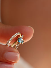 0.55 TCW Round Cut Half-Eternity Wedding Band