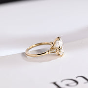 5.0 CT Old European Cushion Cut Vintage Moissanite Engagement Ring