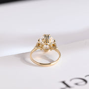 5.0 CT Old European Cushion Cut Vintage Moissanite Engagement Ring