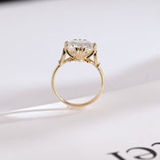 5.0 CT Old European Cushion Cut Vintage Moissanite Engagement Ring