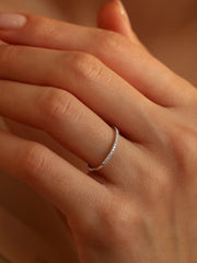 0.25 TCW Round Cut Half-Eternity Wedding Band