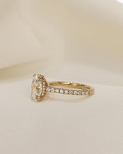 1.83 - 3.83 CT Oval  Lab Grown Diamond Pave Style Engagement Ring
