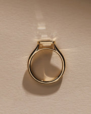 1.50 - 3.50 CT East West Emerald  Lab Grown Diamond Bezel Solitaire Style Engagement Ring