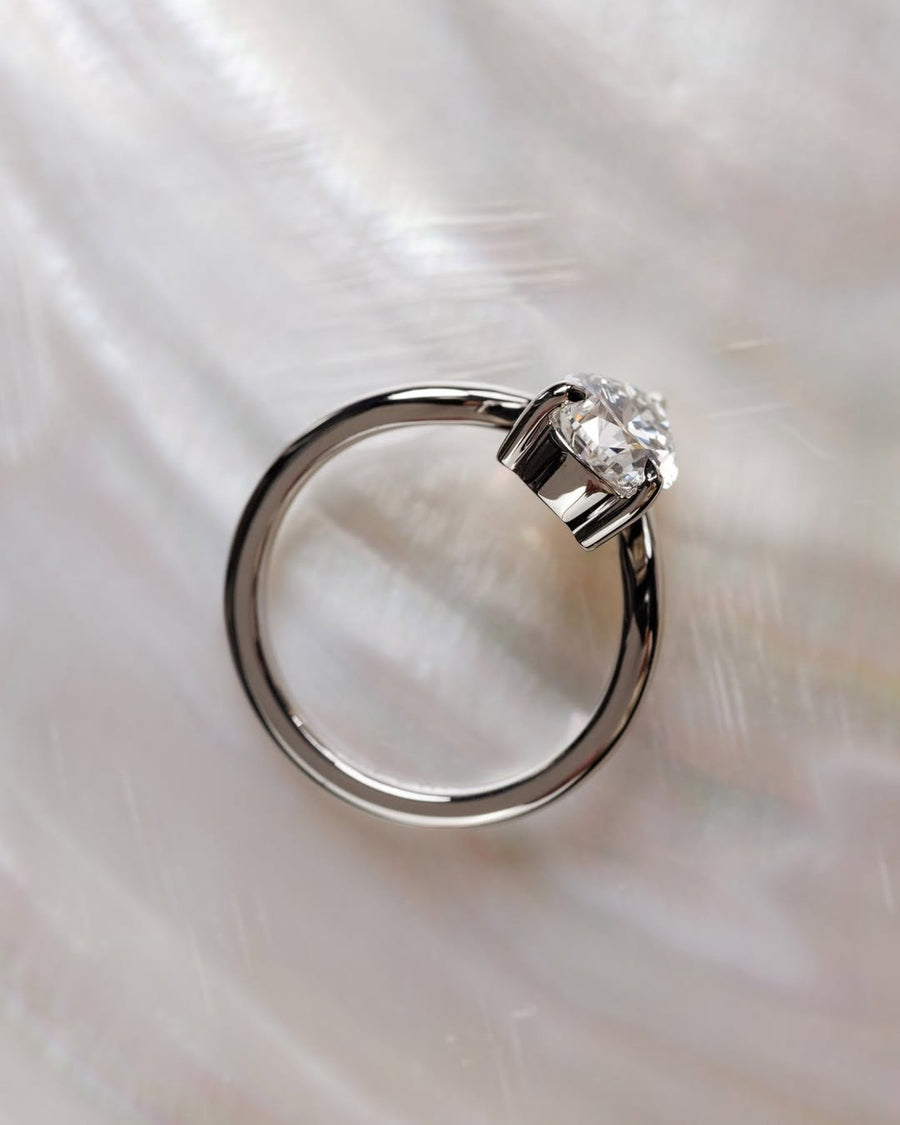 1.0-3.0 CT Pear⁠ Lab Grown Diamond solitaire Style Engagement Ring