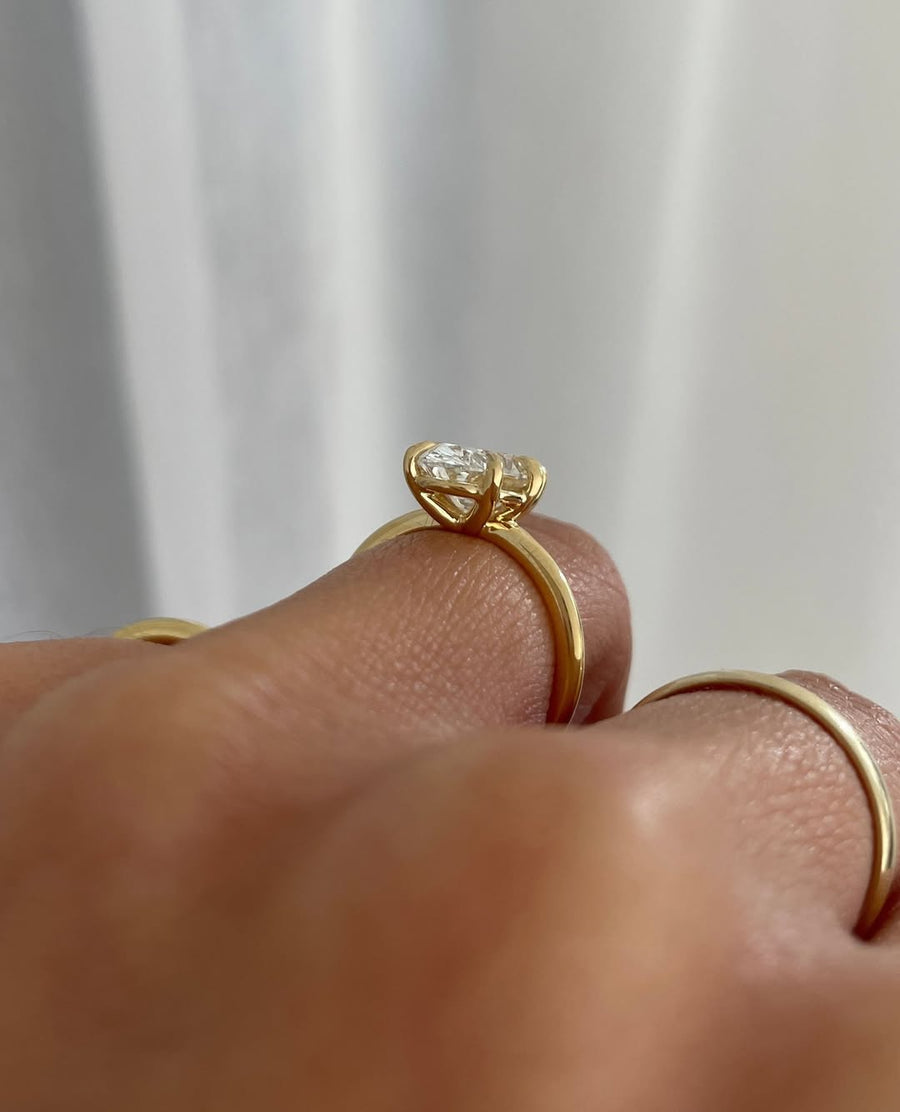 2.68 CT Oval CVD Lab Grown Diamond Solitaire Style Engagement Ring