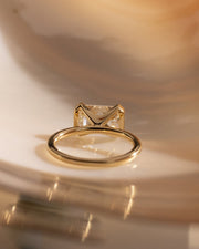 1.0 - 3.0 CT Emerald⁠  Lab Grown Diamond Half Bezel Style Engagement Ring