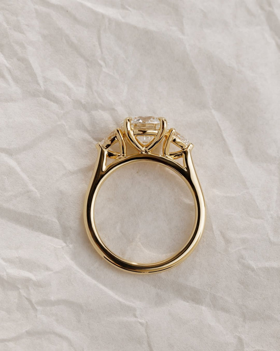 1.0-3.0 CT Round⁠  Lab Grown Diamond Three Stone Style Engagement Ring