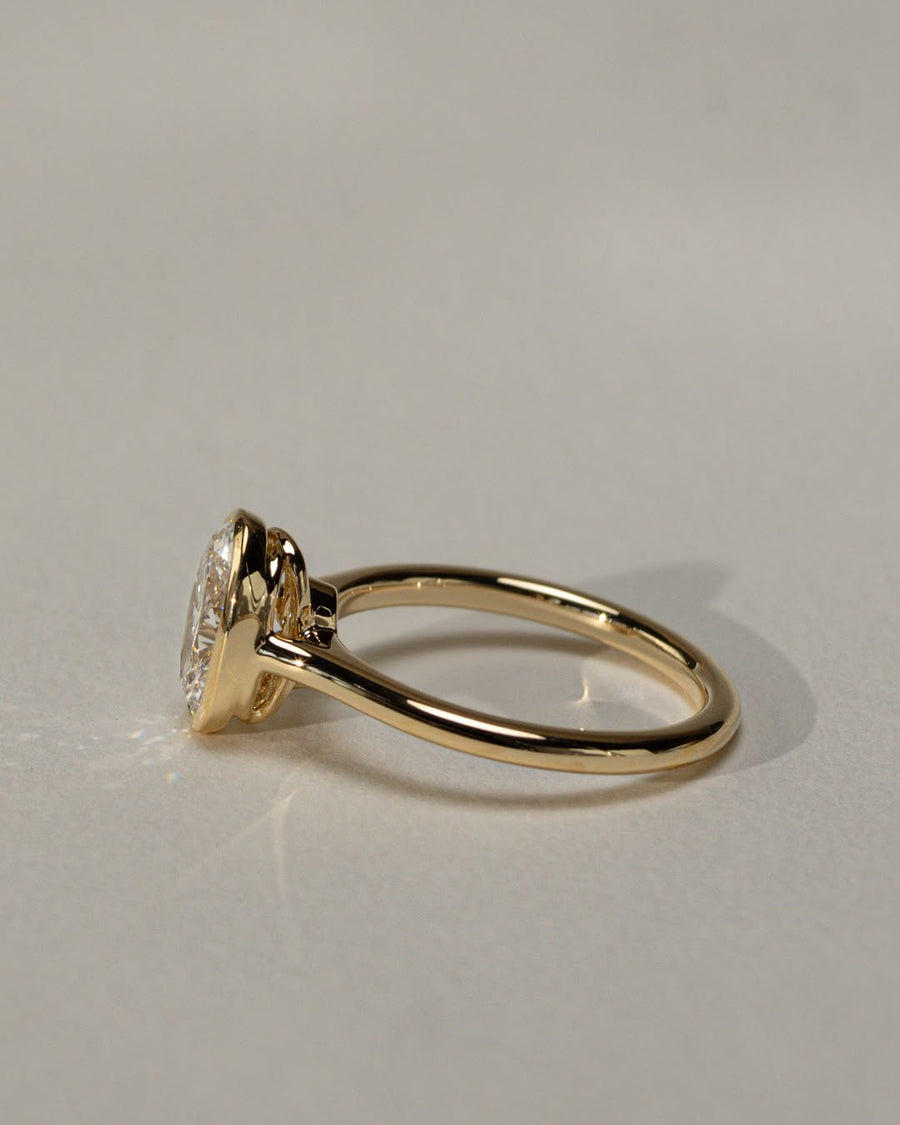 1.53 - 3.53 CT Oval  Lab Grown Diamond Bezel Solitaire Style Engagement Ring