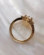 1.80-3.80 CT Oval⁠ Lab Grown Diamond cluster Style Engagement Ring